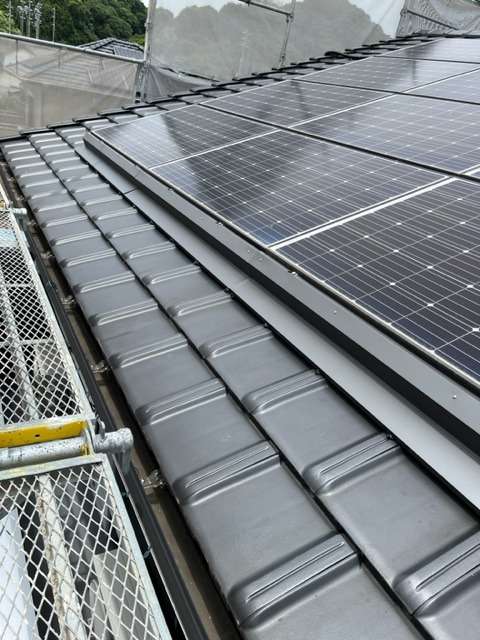 太陽光パネルの隙間工事のお客さま　南知多町