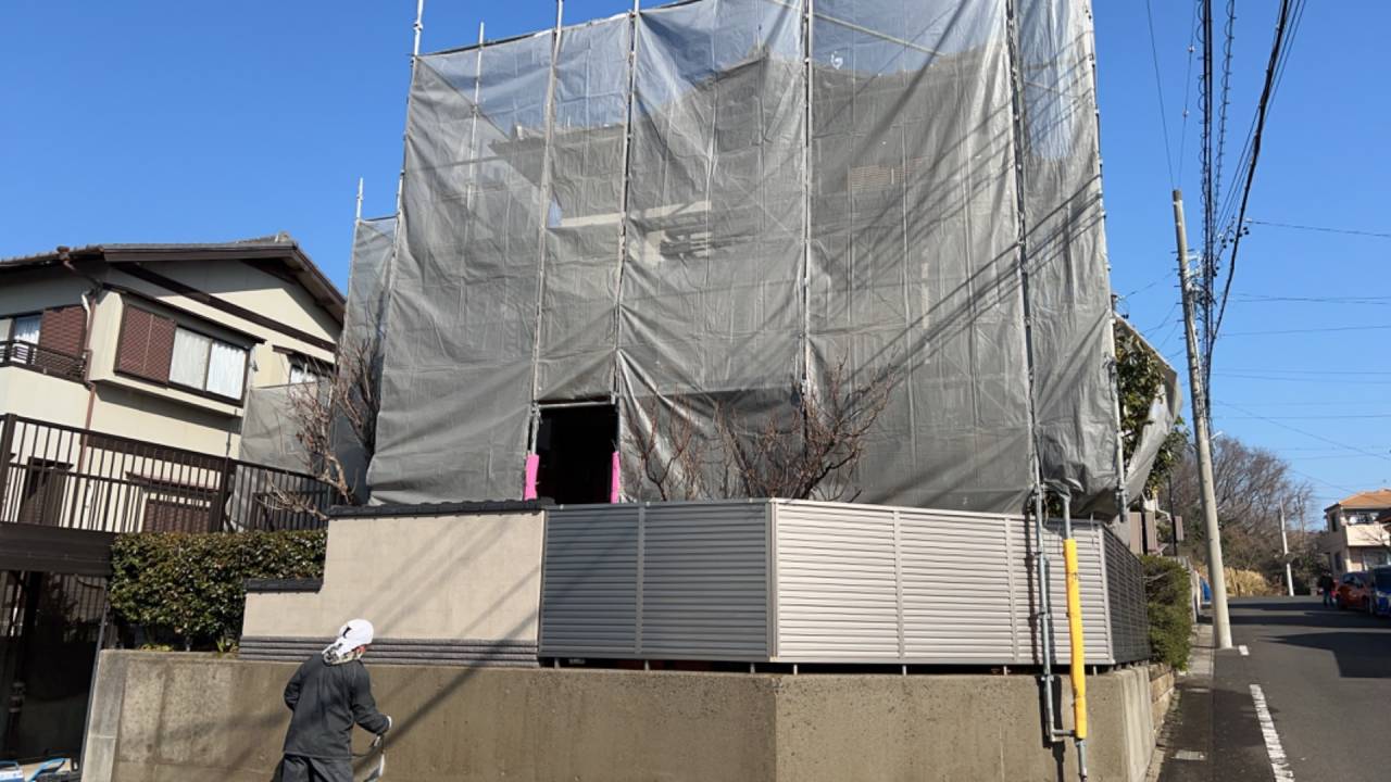 知多市で外壁塗装工事