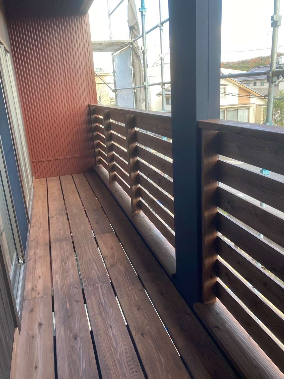 十字柱がアクセントのおうちの工事